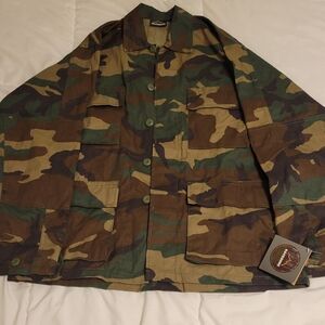 Alpha Industries Green and Brown Camouflage Field Jacket